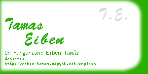 tamas eiben business card