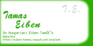 tamas eiben business card